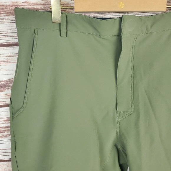 TEREN Mens 35 Green 10" Inseam Daily Driver Chino Shorts                     #63 - Picture 3 of 12